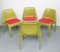 German Red and Green Plastic Chairs, 1970s, Set of 4, Image 2