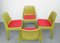 Chaises en Plastique Rouge et Vert, Allemagne, 1970s, Set de 4 4