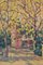 Guillem Bergnes, Impressionist Garden with Yellow Blossom, 20th-Century, Oil on Canvas, Framed 3