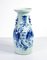 Blaue & weiße Seladon Keramikvase, China 1