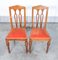 British Solid Walnut Chairs, 1800s, Set of 2 3