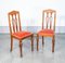 British Solid Walnut Chairs, 1800s, Set of 2 1