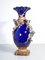 Französische Vase aus blauer kobaltblauer Keramik & Bronze, 1800er 1