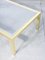 Low Coffee Table in Golden Metal and Glass, Image 5