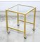 Nesting Tables in Brass and Glass, Set of 3, Image 6