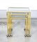 Nesting Tables in Brass and Glass, Set of 3 3