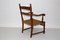 Vintage Ashwood Armchair with Cord Seat 4
