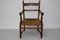Vintage Ashwood Armchair with Cord Seat 1