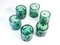 Bicchieri vintage in vetro soffiato verde di Empoli, set di 6, Immagine 2