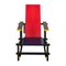 Beistellstuhl in Rot & Blau von Gerrit T. Rietveld für Cassina 3