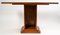 Art Deco Walnut Plating Column Foot Game Table 2