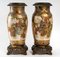 Meiji 19th Century Satsuma Ceramic Vases Mounted on French Bronze, Set of 2 7
