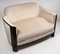 Art Deco Macassar Ebony Wood Ivory Velvet Living Room Set, Set of 5 3