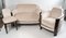 Art Deco Macassar Ebony Wood Ivory Velvet Living Room Set, Set of 5 1