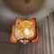 Mid-Century Modern French Light Fixture Hanging Lamp in Wood, 1960s, Image 9