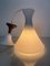 Lámpara colgante Mid-Century de teca y vidrio opalino, años 50, Imagen 10