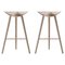 Oak and Copper Bar Stools from by Lassen, Set of 2 1