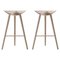 Oak and Copper Bar Stools from by Lassen, Set of 2, Image 1