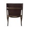 Brown Stained Oak and Brown Leather Saxe Chairs from by Lassen, Set of 2 4