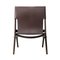 Brown Stained Oak and Brown Leather Saxe Chairs from by Lassen, Set of 2, Image 3