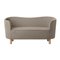 Beige und natürliches Eichenholz Raf Simons Vidar 3 Mingle Sofa von by Lassen 2