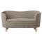 Beige and Natural Oak Raf Simons Vidar 3 Mingle Sofa from by Lassen 1