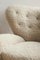 Poltrona The Tired Man in pelle di pecora bianca di Lassen, set di 4, Immagine 3
