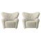Green Tea Sheepskin The Tired Man Lounge Chair from by Lassen, Set of 2, Image 1