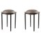Black Cana Stool by Pauline Deltour, Set of 2 1