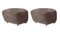 Sahara Natural Oak Sheepskin the Tired Man Footstools from by Lassen, Set of 2, Image 2