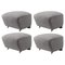 Grey Smoked Oak Sahco Zero The Tired Man Footstool from by Lassen, Set of 4 1