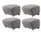 Grey Smoked Oak Sahco Zero The Tired Man Footstool from by Lassen, Set of 4 2