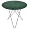 Green Indio Marble and Steel Dining O Table by Ox Denmarq 1