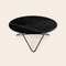 Tavolino da caffè O in marmo nero Marquina e acciaio nero di Ox Denmarq, Immagine 2