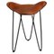 Cognac and Black Trifolium Stool by Ox Denmarq, Image 1