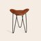 Cognac and Black Trifolium Stool by Ox Denmarq, Image 2