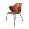 Brown Leather Let Chair from by Lassen, Image 2