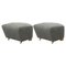 Grey Natural Oak Hallingdal The Tired Man Footstools from by Lassen, Set of 2 1