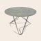 Big Grey Marble and Stainless Steel O Dining Table by Ox Denmarq 2