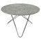 Big Grey Marble and Stainless Steel O Dining Table by Ox Denmarq 1