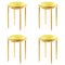 Tabouret Cana Jaune par Pauline Deltour, Set de 4 1