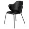 Black Leather Let Chair from by Lassen, Image 1