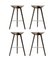 Tabourets de Bar en Chêne Marron et Acier Inoxydable de par Lassen, Set de 4 2