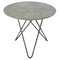 Grey Marble and Black Steel Dining O Table by Ox Denmarq 1