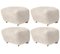 Moonlight Natural Oak Sheepskin The Tired Man Footstools from by Lassen, Set of 4 2
