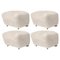 Moonlight Natural Oak Sheepskin The Tired Man Footstools from by Lassen, Set of 4 1