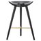 Black Beech and Brass Counter Stool from by Lassen 1