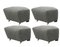 Grey Smoked Oak Hallingdal The Tired Man Footstools from by Lassen, Set of 4 2