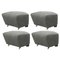 Grey Smoked Oak Hallingdal The Tired Man Footstools from by Lassen, Set of 4 1