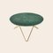 Green Indio Marble and Brass O Coffee Table by Ox Denmarq 2